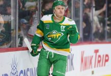 Кирилл Капризов вышел на чистое первое место по голам в плей-офф НХЛ в истории «Миннесоты»