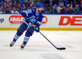 Нападающий «Тампы» Никита Кучеров признан первой звездой марта в НХЛ